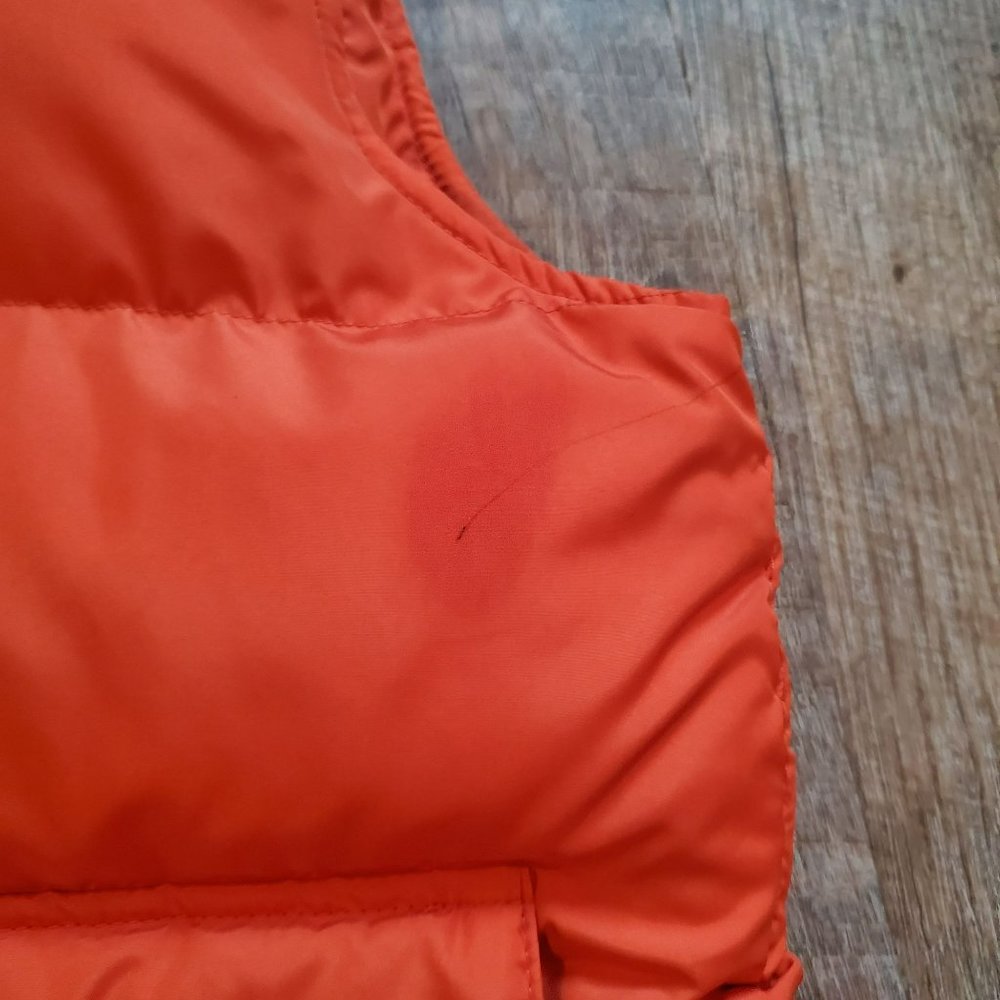 St Johns Bay Orange Puffer Vest Jacket Size MEDIUM Back to the Future Zipper / S - Picture 3 of 8